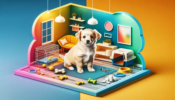 img of how to potty train a puppy in an apartment at night