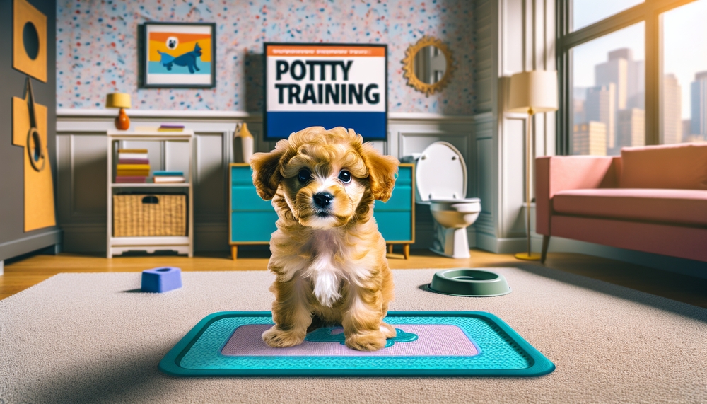img of how to potty train a puppy in an apartment with carpet